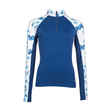 T-shirt fonctionnel Essentials Flower HKM Bleu royal / bleu clair