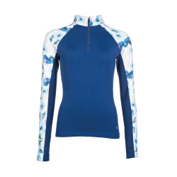 T-shirt fonctionnel Essentials Flower HKM Bleu royal / bleu clair