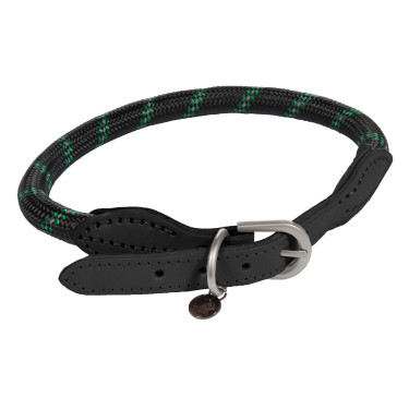 Collier de chien Anam Cara corde HKM Noir Collier de chien Anam Cara corde HKM Noir