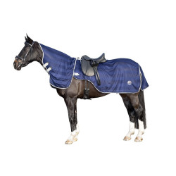 Couverture anti-mouches avec col amovible HKM Bleu foncé Couverture anti-mouches avec col amovible HKM Bleu foncé