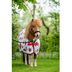 Couverture anti-mouches Ladybug HKM Blanc / rouge