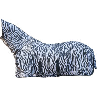 Couverture et couvre-cou anti-mouches Zebra HKM Blanc / noir