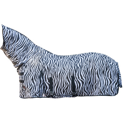 Couverture et couvre-cou anti-mouches Zebra HKM Blanc / noir