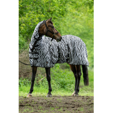 Couverture et couvre-cou anti-mouches Zebra HKM Couverture et couvre-cou anti-mouches Zebra HKM