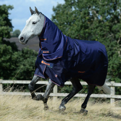 Couvre-cou Bucas Therapy Turnout Neck Marine / orange Bleu