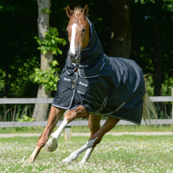 Couverture Bucas Trot Turnout 50g Noir / blanc