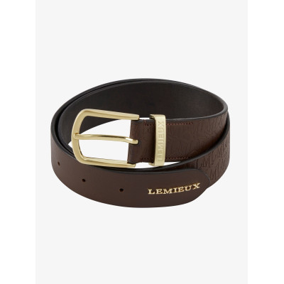 Ceinture LeMieux en cuir gaufré Marron