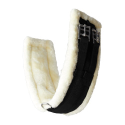 Sangle de dressage Tartu en néoprène avec fausse fourrure non amovible Horze Noir Sangle de dressage Tartu en néoprène avec fausse fourrure non amovible Horze Noir