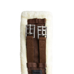 Sangle de dressage Tartu en néoprène avec fausse fourrure non amovible Horze Marron demitasse Sangle de dressage Tartu en néoprène avec fausse fourrure non amovible Horze Marron demitasse