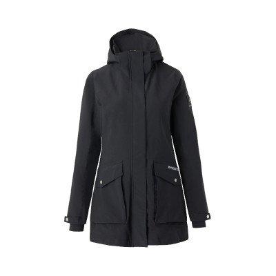 Manteau d'équitation long femme Caroline B Vertigo Gris anthracité foncé