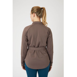 Veste-chemise Alyssa femme Horze Marron gris fer