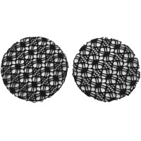 Barrette résille pour cheveux Equithème Floral Noir