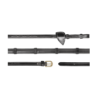 Rênes Caoutchouc 1/2 Avec 7 Arretoirs Dy'on Noir Rênes Caoutchouc 1/2 Avec 7 Arretoirs Dy'on Noir