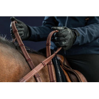 Rênes Caoutchouc 1/2 Avec 7 Arretoirs Dy'on Noir Rênes Caoutchouc 1/2 Avec 7 Arretoirs Dy'on Noir