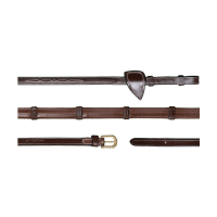 Rênes Caoutchouc 1/2 Avec 7 Arretoirs Dy'on Marron Rênes Caoutchouc 1/2 Avec 7 Arretoirs Dy'on Marron