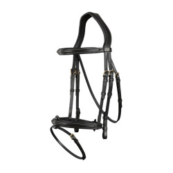 Bridon Muserolle Combinée Dy'on Noir Bridon Muserolle Combinée Dy'on Noir