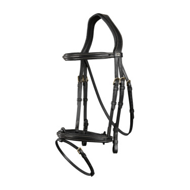 Bridon Muserolle Combinée Dy'on Noir Bridon Muserolle Combinée Dy'on Noir