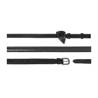 Rênes Caoutchouc 1/2 Dy'on Noir