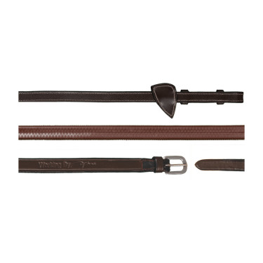 Rênes Caoutchouc 1/2 Dy'on Marron