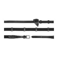 Rênes Tissu 5/8 Avec 9 Arretoirs Dy'on Noir