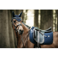 Bonnet Long Stone & Pearl Kentucky Bleu marine