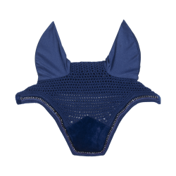 Bonnet Wellington Velvet Pearls Kentucky Bleu marine