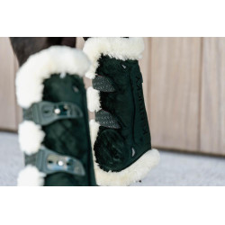 Guêtres Bamboo Élastique Velvet mouton vegan Kentucky Vert foncé Guêtres Bamboo Élastique Velvet mouton vegan Kentucky Vert foncé