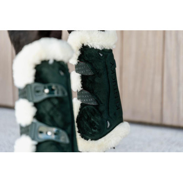 Guêtres Bamboo Élastique Velvet mouton vegan Kentucky Vert foncé Guêtres Bamboo Élastique Velvet mouton vegan Kentucky Vert foncé