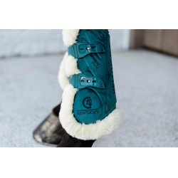 Guêtres Bamboo Élastique Velvet mouton vegan Kentucky Emeraude Vert