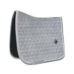 Tapis de selle Basic Velvet dressage Kentucky Gris Tapis de selle Basic Velvet dressage Kentucky Gris