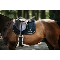 Tapis de selle Fishbone Leather jumping Kentucky Noir