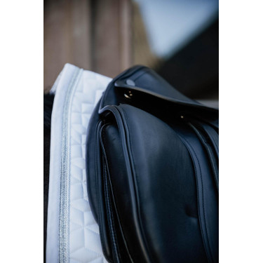 Tapis de selle Glitter Rope dressage Kentucky Blanc