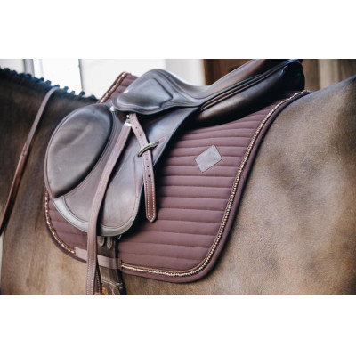 Tapis de selle Pearls jumping Kentucky Marron