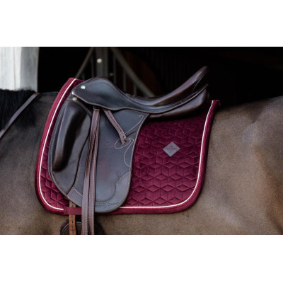 Tapis de selle Velvet dressage Kentucky Bordeaux