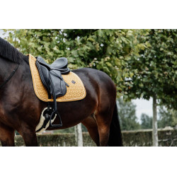 Tapis de selle Velvet dressage Kentucky Moutarde Jaune Tapis de selle Velvet dressage Kentucky Moutarde Jaune