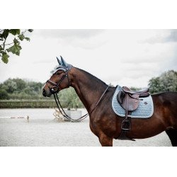 Tapis de selle Velvet jumping Kentucky Bleu clair Tapis de selle Velvet jumping Kentucky Bleu clair