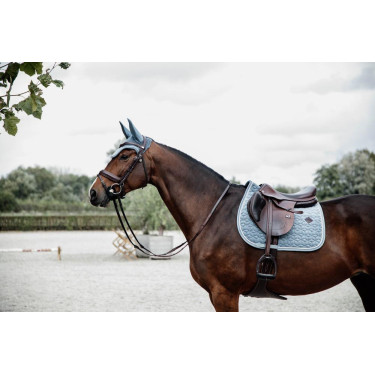 Tapis de selle Velvet jumping Kentucky Bleu clair Tapis de selle Velvet jumping Kentucky Bleu clair
