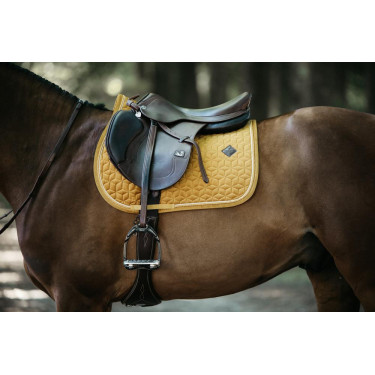 Tapis de selle Velvet jumping Kentucky Moutarde Jaune Tapis de selle Velvet jumping Kentucky Moutarde Jaune