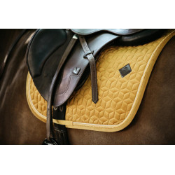 Tapis de selle Velvet jumping Kentucky Moutarde Jaune Tapis de selle Velvet jumping Kentucky Moutarde Jaune