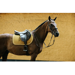 Tapis de selle Velvet jumping Kentucky Moutarde Jaune Tapis de selle Velvet jumping Kentucky Moutarde Jaune