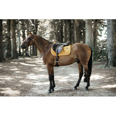 Tapis de selle Velvet jumping Kentucky Moutarde Jaune Tapis de selle Velvet jumping Kentucky Moutarde Jaune