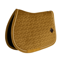 Tapis de selle Velvet jumping Kentucky Moutarde Jaune Tapis de selle Velvet jumping Kentucky Moutarde Jaune