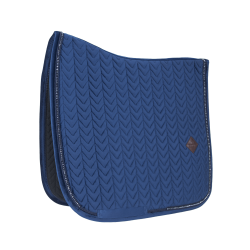 Tapis de selle Velvet Pearls dressage Kentucky Bleu marine