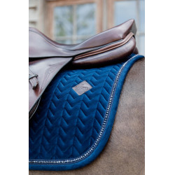 Tapis de selle Velvet Pearls jumping Kentucky Bleu marine Tapis de selle Velvet Pearls jumping Kentucky Bleu marine