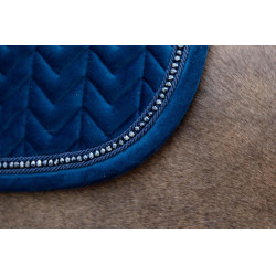 Tapis de selle Velvet Pearls jumping Kentucky Bleu marine Tapis de selle Velvet Pearls jumping Kentucky Bleu marine