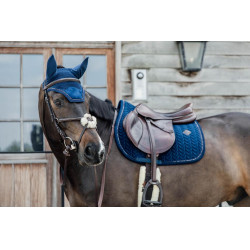 Tapis de selle Velvet Pearls jumping Kentucky Bleu marine Tapis de selle Velvet Pearls jumping Kentucky Bleu marine