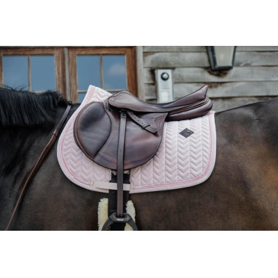 Tapis de selle Velvet Pearls jumping Kentucky Rose pâle