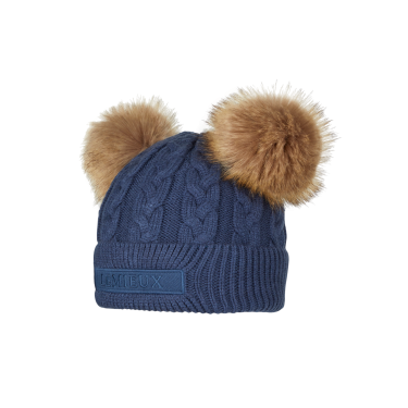 Bonnet LeMieux Mini Double Pompon Bleu atlantique