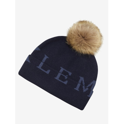 Bonnet pompon LeMieux femme Bleu marine