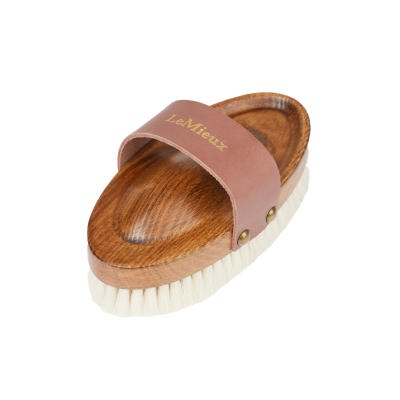 Brosse douce Artisan LeMieux en poils de chèvre Marron